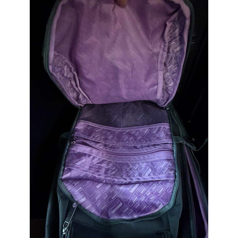 doTERRA Gray Green Purple Zip Backpack w/ Embroidered Logo, Unisex Adults - Picture 8 of 9